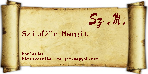 Szitár Margit névjegykártya