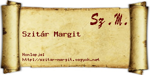 Szitár Margit névjegykártya