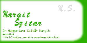 margit szitar business card